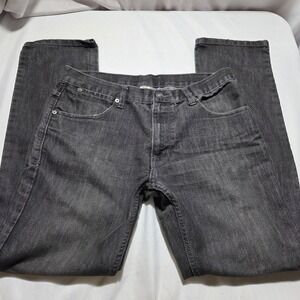 PD&C Mens Straight Leg Jeans Faded Black 32x32 FD9D3B3B Casual Denim Pants